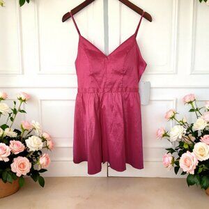 Honey & Rosie Junior's Dress: Hot Pink, Fit & Flare, Spaghetti Straps, Size 13